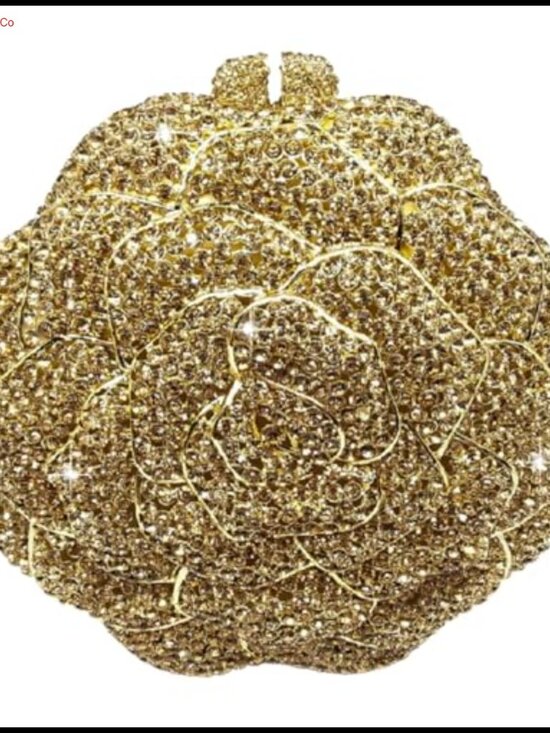 Handbags - Rhinestone Floral Clutch Purse Women Evening Bag Wedding Party Prom